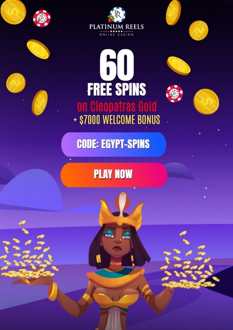 60 Free Spins - No Deposit Bonus at Platinum Reels Casino 60 Free Spins - No Deposit Bonus at Platinum Reels Casino